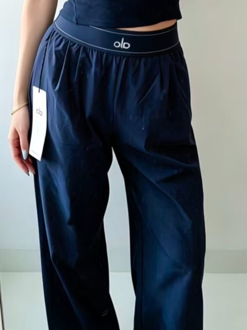 Navy Blue🎀Alo Yoga Suit Up Trouser Wide-Leg/Versatile💙 30-inch inseam